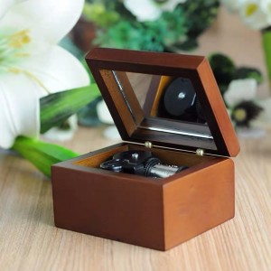 Yunsheng Kayu Perhiasan Kotak Musik dengan Cermin untuk Wanita Kotak Musik Kustom Gerakan (2YB3/LP-40)