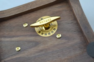 Square wooden music box with golden music box wedding favors music box