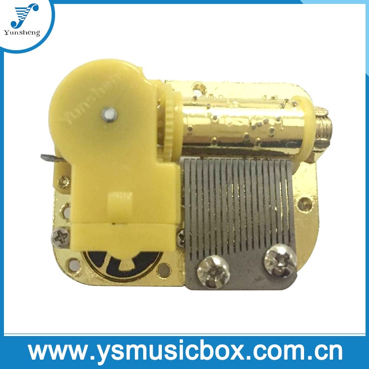 Standard 18 Note Musical Movement with Rotating Drum Shaft Crank Musical Movement for wooden music box