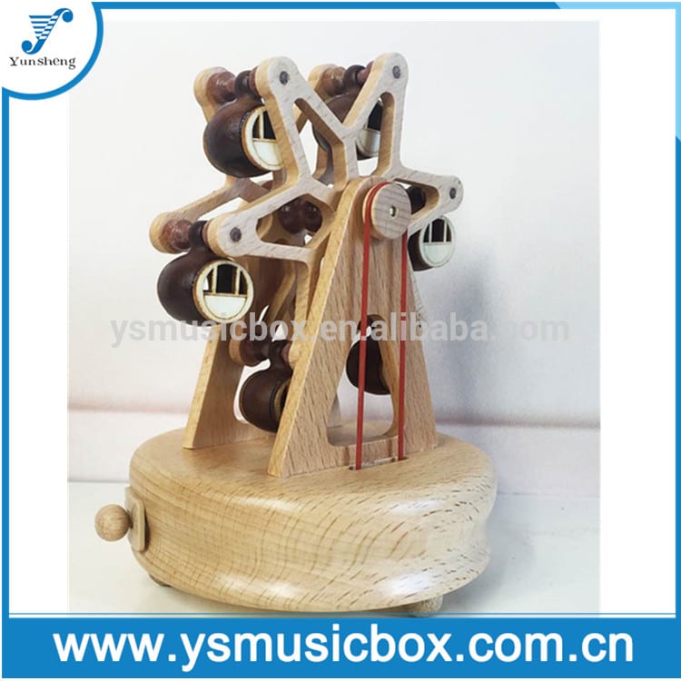 Wedding Gift Music Box Ferris Wheel Musical Box Туулган күнгө белек Музыкалык куту жыгачтан жасалган