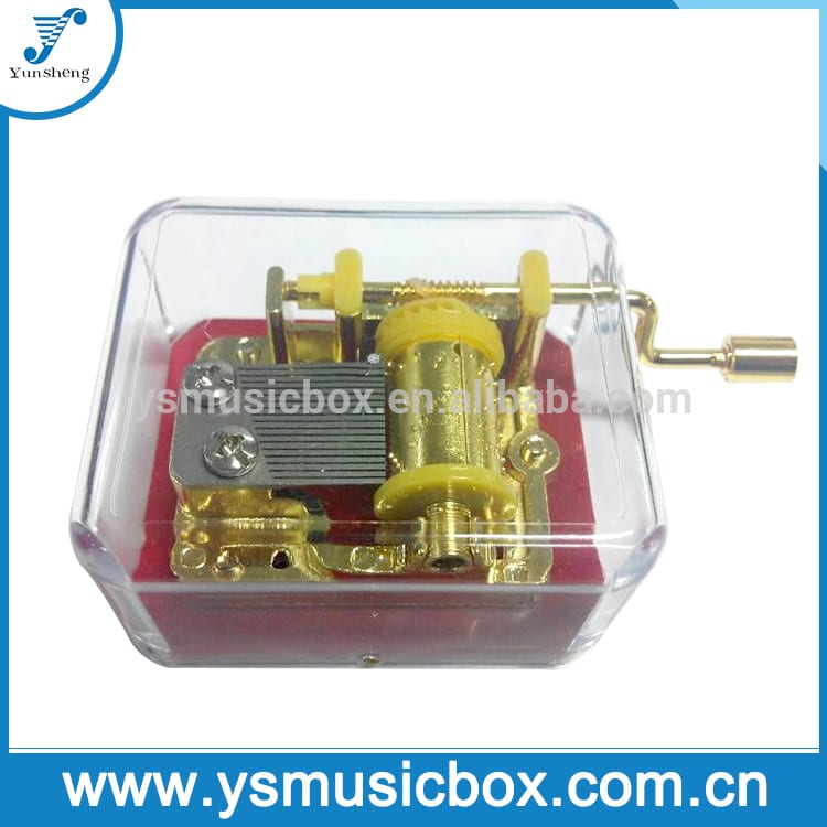 Golden hand crank Music Box