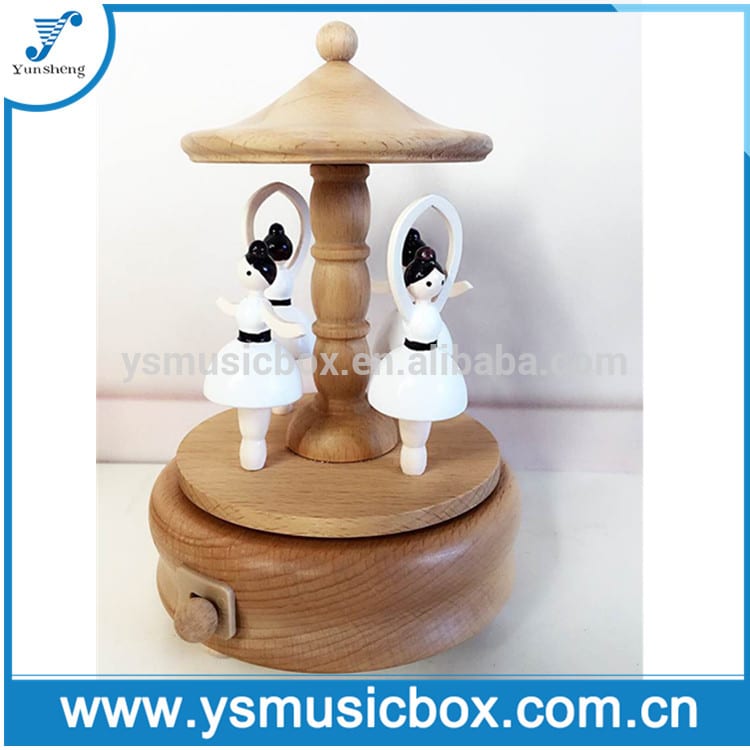 Factory Price For Pull String Toy Mechanism -
 White Ballerina Music Box Wooden Gift Nature Musical Box Gift Item Weeding Gift – Yunsheng