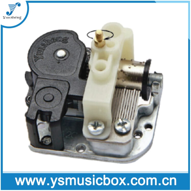 Musical Movement with Rotating Drum Shaft Crank music box movements wholesale