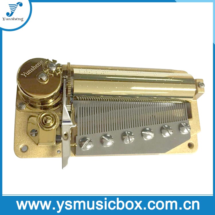 Yunsheng 50-Note Deluxe Musical Movement polishing process and plant-teeth drum