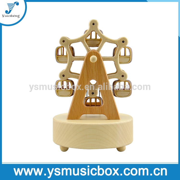 yunsheng high quality Wooden carousel music box