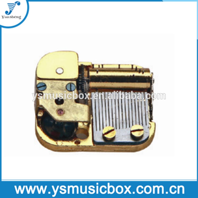 Yunsheng golden music box17 Note Super Miniature Musical Movement for music box pocket watch