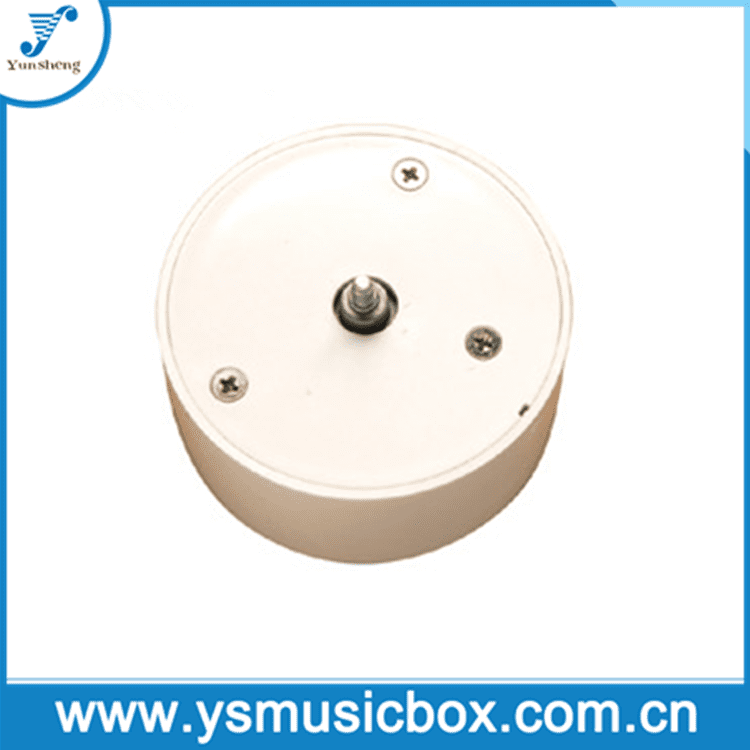 Round white center wind up musical movement inside for music box (2YB6A/C-39)
