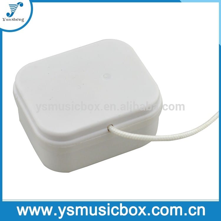 mini musical box white colour music box for plush baby toys Featured Image