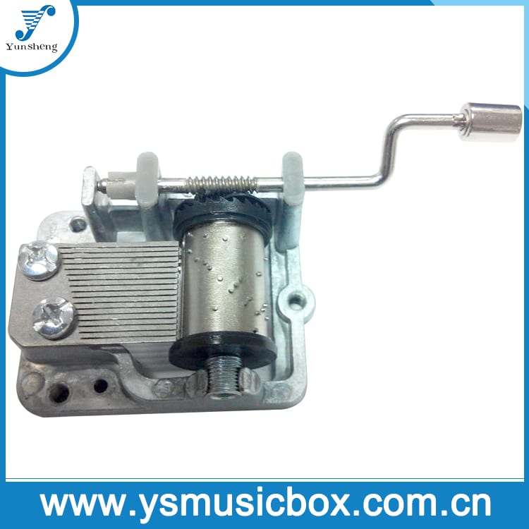 YH2J Standard 18 Note Handcrank Musical Movement with Metal Handle Music Box