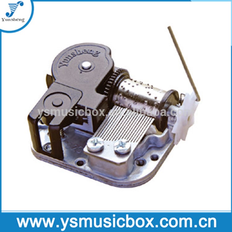 Yunsheng 18 Note Spring Driven Musical Movement with Rotating Magnets and Base for Wooden Music Boxes