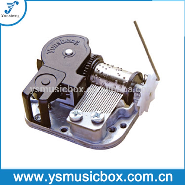 Yunsheng 18 Note nga Spring Driven Musical Movement nga adunay Rotating Magnets ug Base para sa Wooden Music Boxes