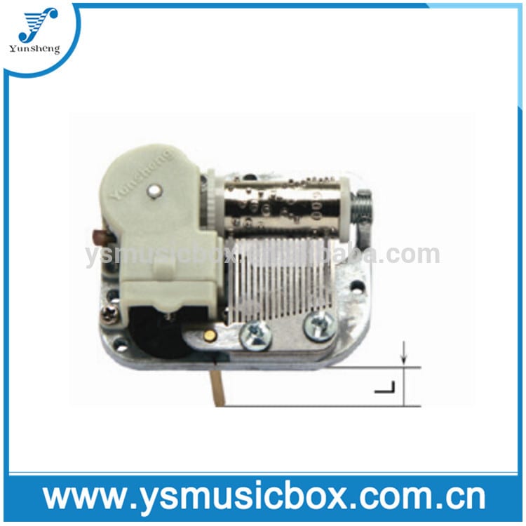 music box movements for crafts 18-Note Miniature Movement with Bottom Stopper (YM3046)
