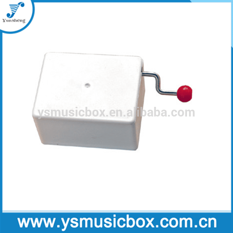 White square hand crank music box movement kids toy (YH2/C-41)