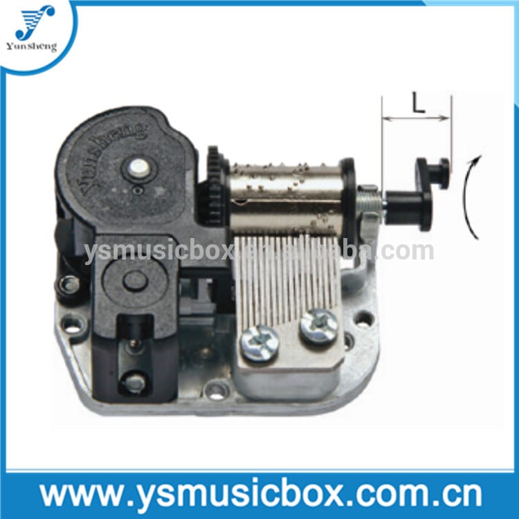 (3YA2008) Standard 18 Note Musical Movement with Rotating Drum Shaft Crank Musical Movement