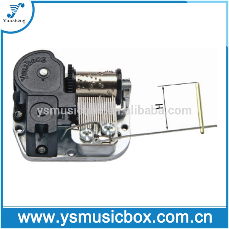 Yunsheng Standard 18 Tone Musical Movement met stop voor muzieksieradendoos