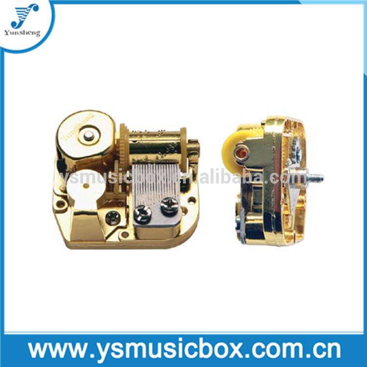 YB4G Golden 18 Note Wind up musical Movement for carousel music box