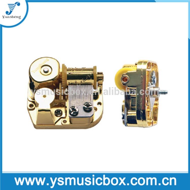 YB4G Golden 18 Note wind up musical Movement for carousel music box