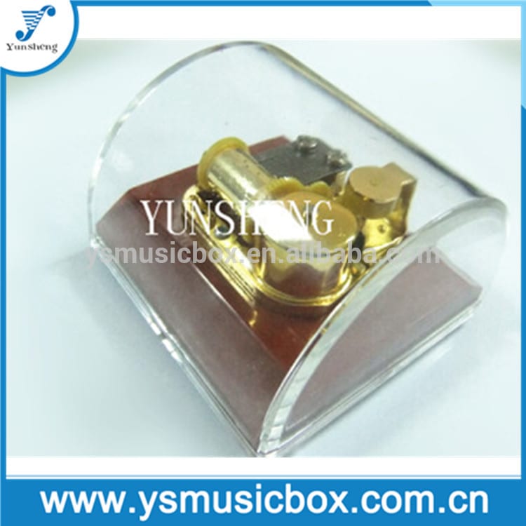 Acrylic wholesale music boxes Yunsheng musical movement transparent music box