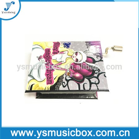 Hot-selling Music Boxes Factory -
 Book shape paper box hand crank music box – Yunsheng