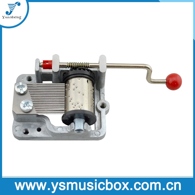 18 Note hand crank Yunsheng music box with wooden board china manufacturer handcranked musical movement