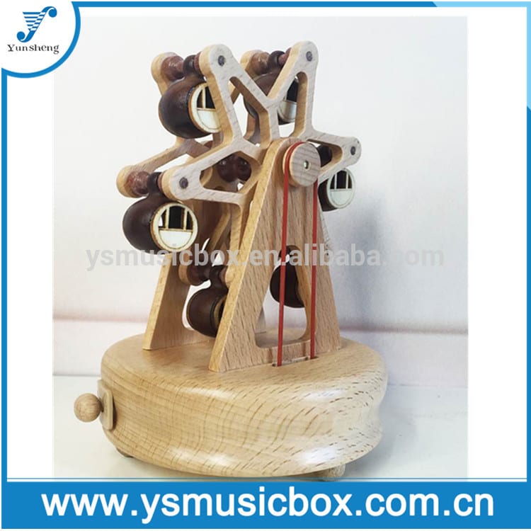 Wooden carousel music box
