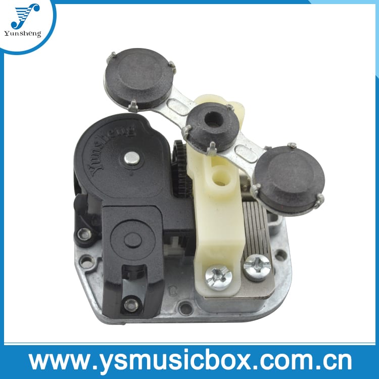 3YA2113P Yunsheng Spring Driven Musical Movement with Three Rotating Magnets Music Box