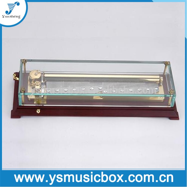 156 Têbînî Music Box Wooden Handmade Glass Material Rectangle Box