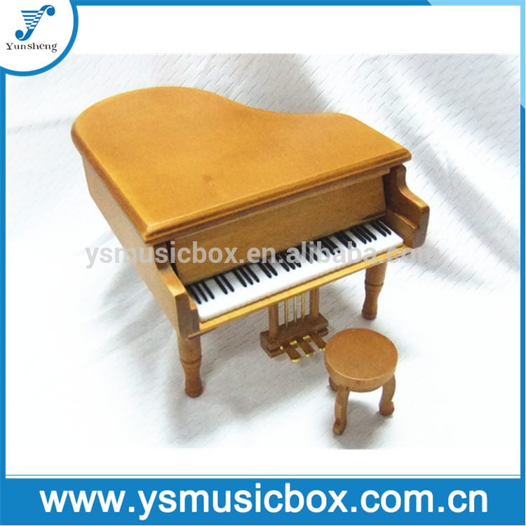 Piano shape Music box wooden music box movements for crafts