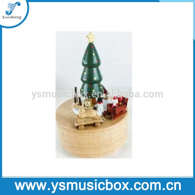 Christmas music box Wooden Creative musical box nga regalo