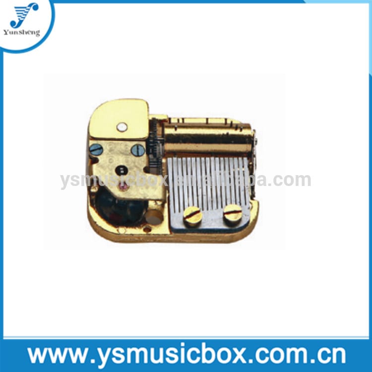 OEM/ODM Factory Tin Music Box -
 Golden 17-Note Super Miniature Movement (YM5) – Yunsheng