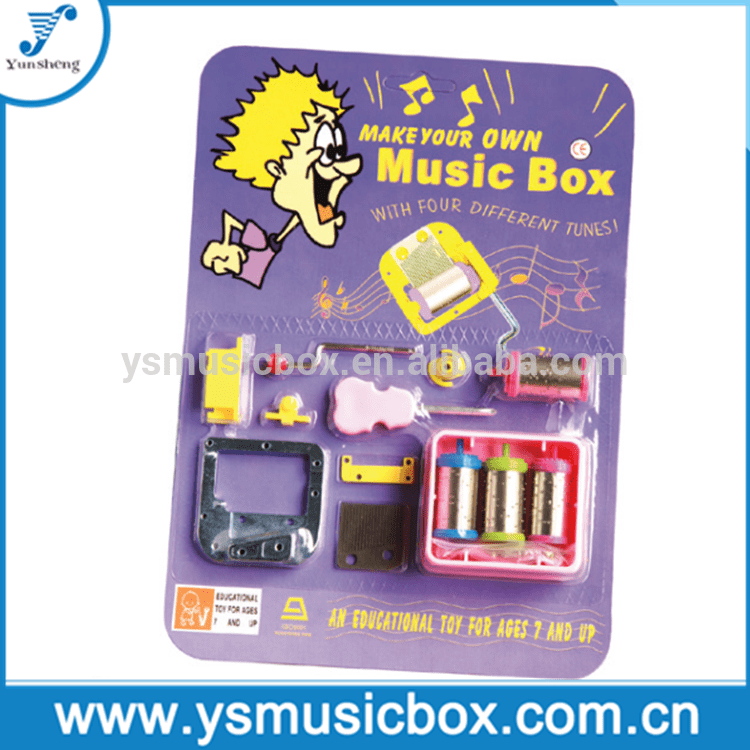 DIY hand crank music box kids musical gift musical movements christmas gift