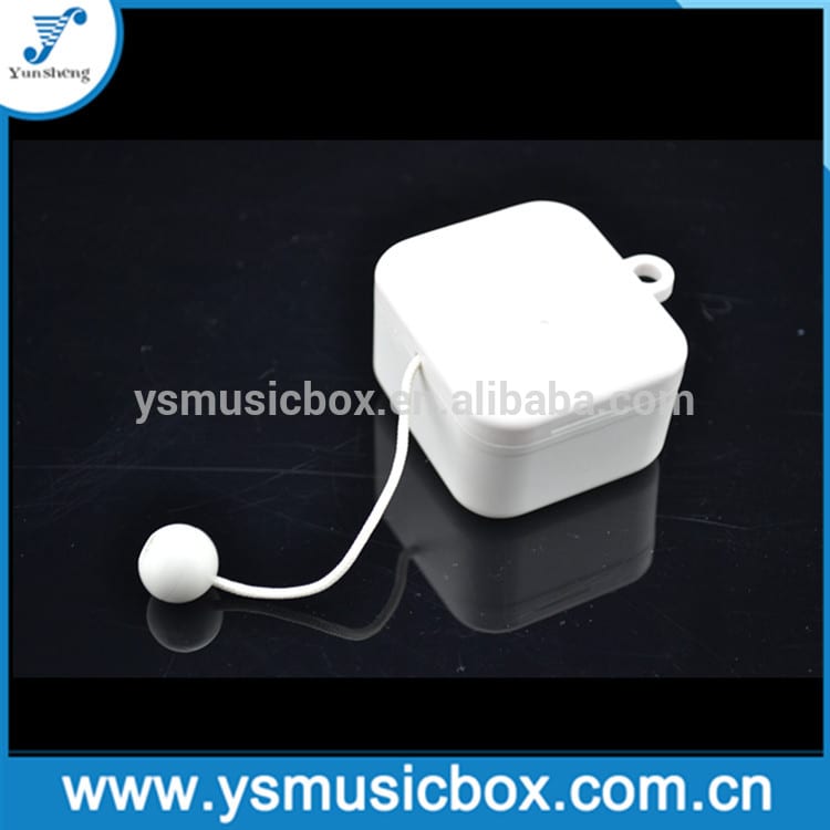 Standard 18 Note Pull String Movement Music Box with Plastic White Ball PulL Handle(3YE2035CWXA-12) Featured Image