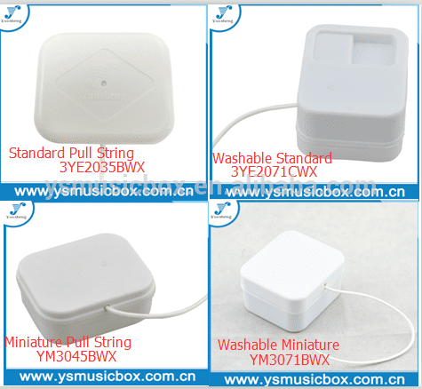 Wholesale Dealers of Spring-Drived Musical Movement - white case pull string music box – Yunsheng