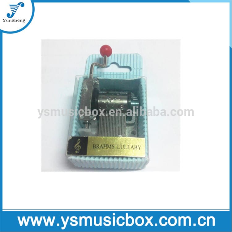 Blue Paper Hand crank music box custom music box hand crank