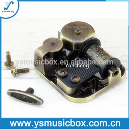 YB4C Antique color Standard 18 Note Wind up Movement para sa music box