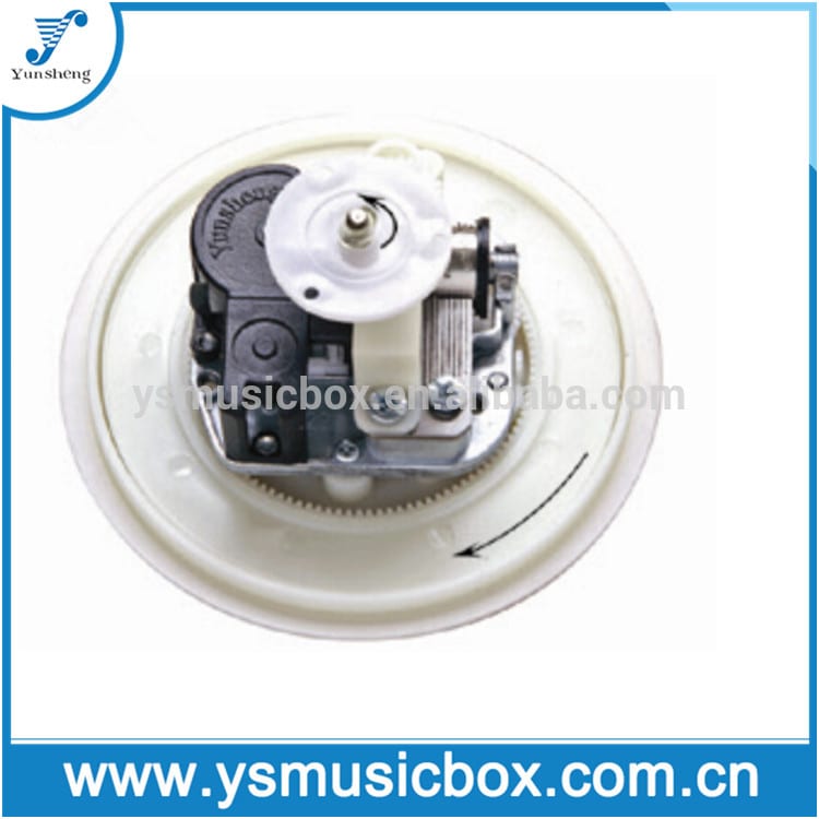 Yunsheng Standard 18n Spring Driven Musical Movement with Rotating Plate and Base