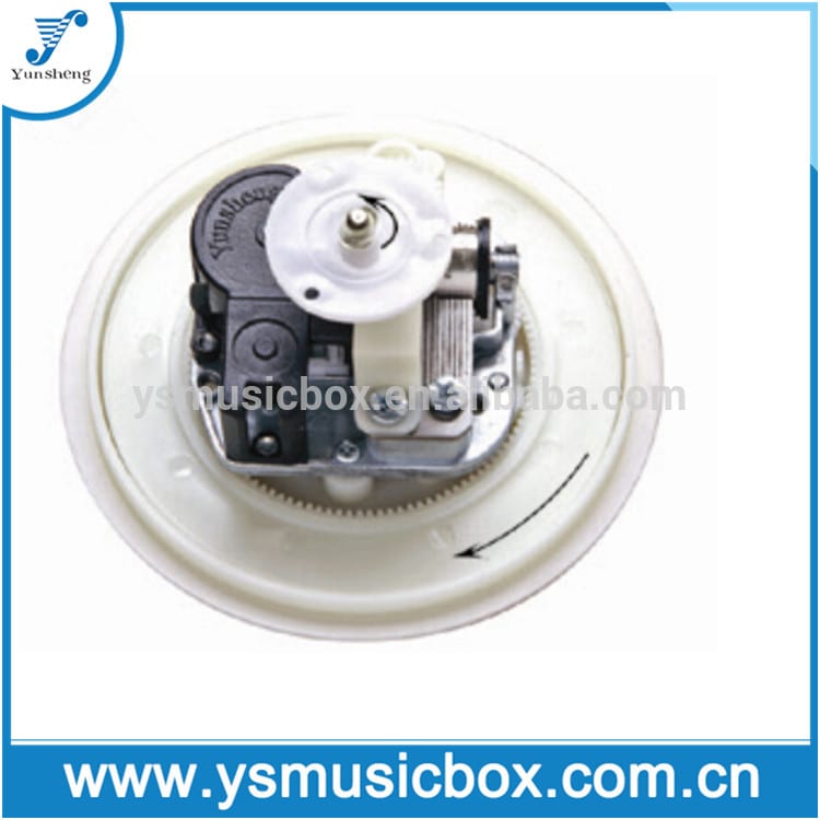 Yunsheng Standard 18n Spring Driven Musical Movement yokhala ndi Rotating Plate ndi Base