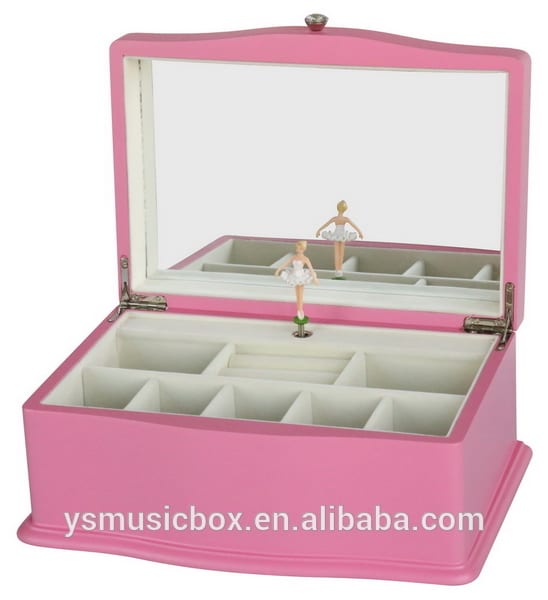 Pink colour music box ballerina