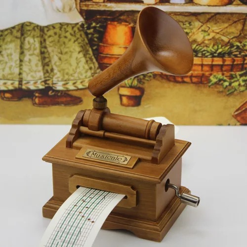 Wooden Paper handcrank music box yunsheng (LP-36) Featured Image